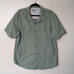 Sierra Designs Green Outdoor Adventure Camping Men's Short‎ Sleeve Shirt XL